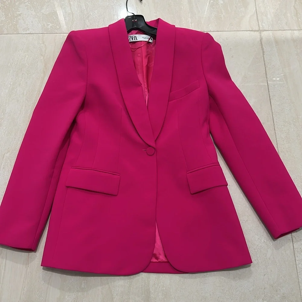 Zara Women's Pink Blazer - Picture 4 of 4